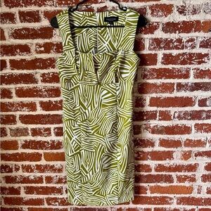 y2k Perceptions green & white cocktail dress